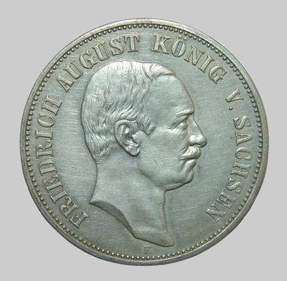 Münze Friedrich August von Sachsen 5 Mark
