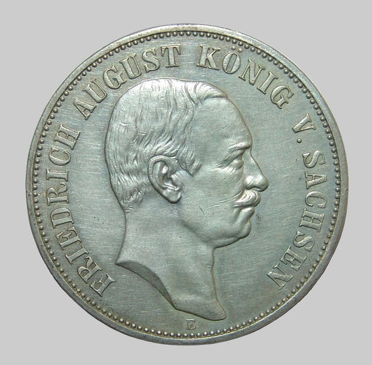 Münze Friedrich August von Sachsen 5 Mark