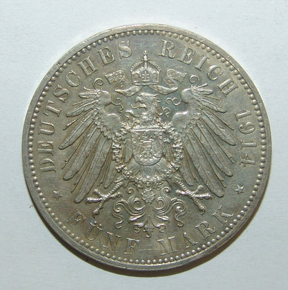 Münze Friedrich August von Sachsen 5 Mark