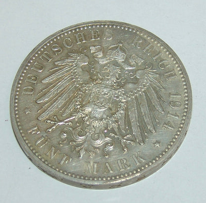 Münze Friedrich August von Sachsen 5 Mark