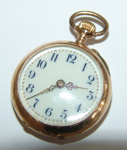 Damen - Taschenuhr um 1900 Gold 585
