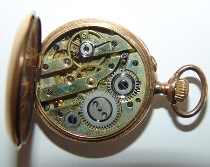 Damen - Taschenuhr um 1900 Gold 585
